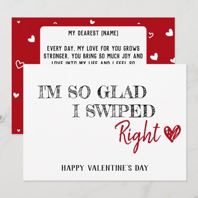 Festiva Me alegro mucho de haber girado bien la tarjeta de (Anverso / Reverso)