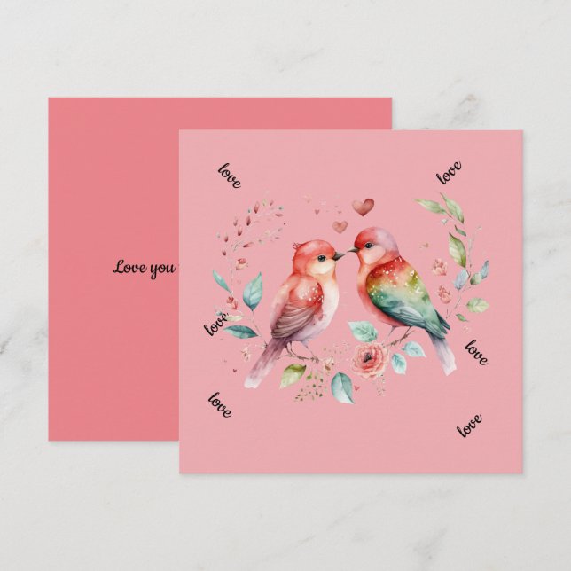 Festiva Me encanta la tarjeta de vacaciones de valentinos  (Anverso / Reverso)