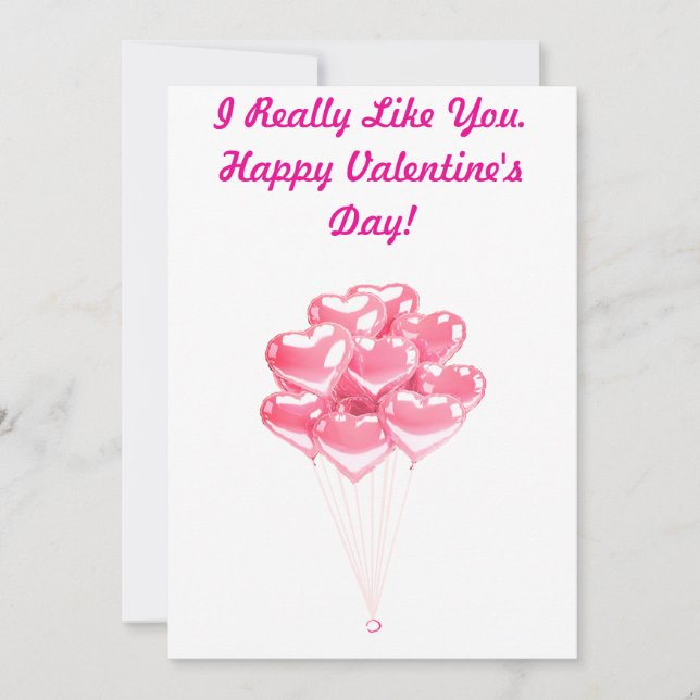 Festiva Me Gusta Tu Tarjeta De San Valentín (Anverso)