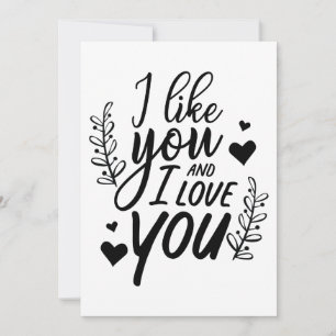 Festiva Me Gustas y Te Amo Tarjeta El día de San Valentín