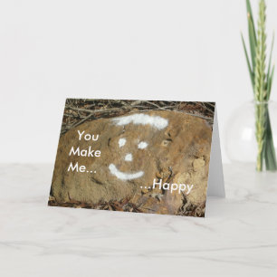 Festiva Me haces feliz tarjeta de la cara