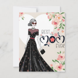 Festiva Mejor Mamá del Mundo Tarjeta del Día de la Madre