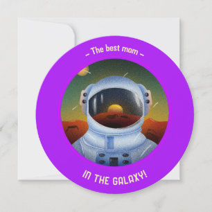 Festiva Mejor Mamá En La Galaxia Tarjeta Circular – Día de