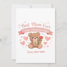 Mejor Mamá Tarjeta de San Valentín Corazones