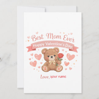 Festiva Mejor Mamá Tarjeta de San Valentín Corazones
