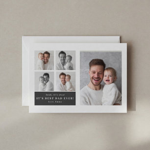 Festiva Mejor Papá del Mundo Tarjeta de Foto Personalizada