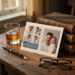 Festiva Mejor Papá del Mundo Tarjeta de Foto Personalizada