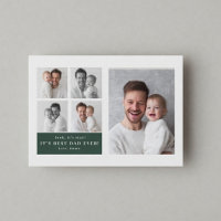 Mejor Papá del Mundo Tarjeta de Foto Personalizada