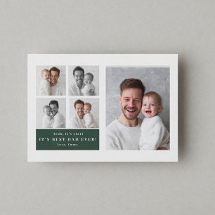Festiva Mejor Papá del Mundo Tarjeta de Foto Personalizada