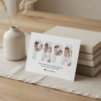 Mejor Papá del Mundo Tarjeta de Foto Personalizada