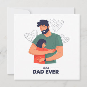 Festiva Mejor Tarjeta de Papá Nunca - Tarjeta del Día del