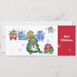 Festiva Mejor Tarjeta Personalizado de Navidades de Kiwi p