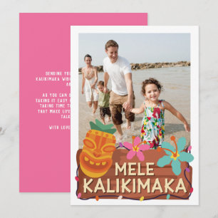 Festiva Mele Kalikimaka Foto Tarjeta hawaiana de Navidades