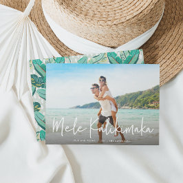 Festiva Mele Kalikimaka | Tarjeta fotográfica de vacacione