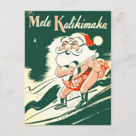 Festiva Mele Kalikimaka Una postal navideña muy feliz