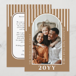 Festiva Mensaje de tarjeta de foto de Año Nuevo moderno en