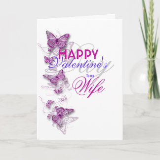 Festiva Mensaje floral de la esposa de la tarjeta del día