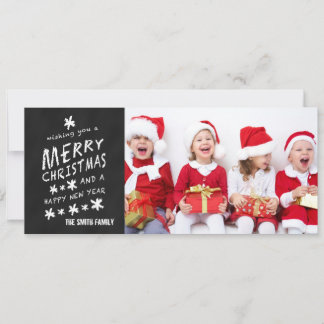 FESTIVA MERRY CHALKBOARD | TARJETA DE FOTOGRAFÍA DE VACACI