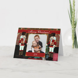 Festiva Merry Christmas Nutcracker su tarjeta de fotos
