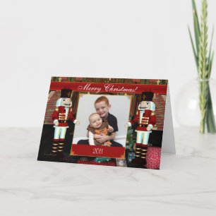 Festiva Merry Christmas Nutcracker su tarjeta de fotos