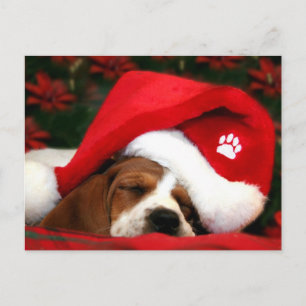 Festiva Merry Christmas Puppy postal
