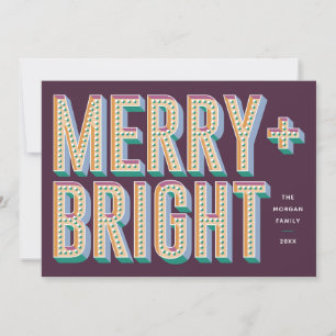 Festiva Merry + Marquesa brillante Tarjeta de vacaciones -