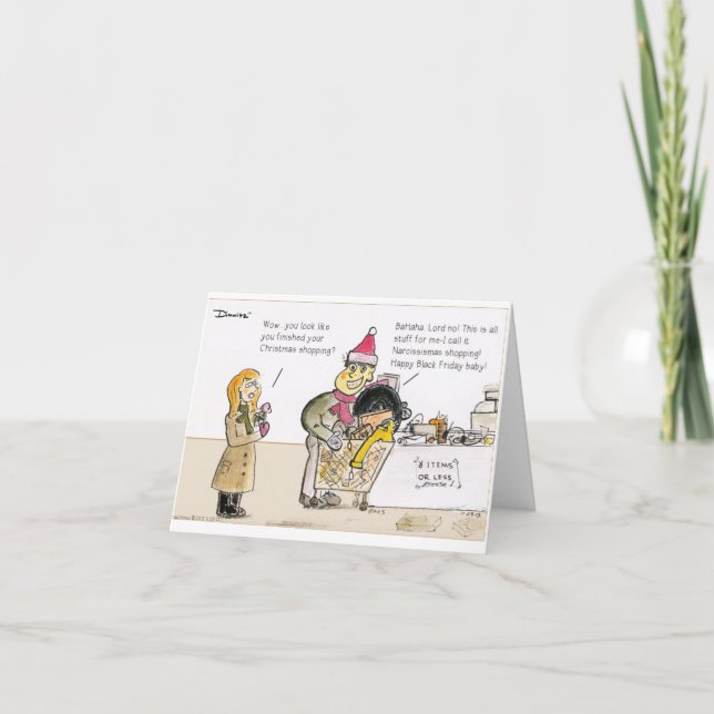 Festiva Merry Narcissismas | Funny tarjeta de Navidades Di (Anverso)