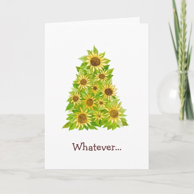 Festiva Merry Sunflower Cualquier Tarjeta (Anverso)