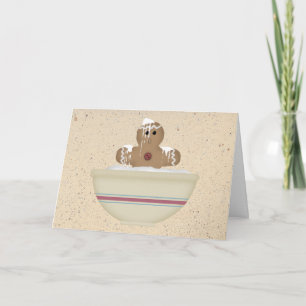 Festiva Messy tarjeta de Navidades de Gingerbread