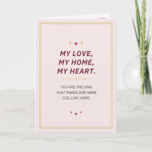 Festiva Mi amor, mi hogar, mi corazón - Tarjeta para espos