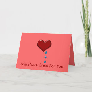 Festiva Mi corazón llora tarjeta de San Valentín
