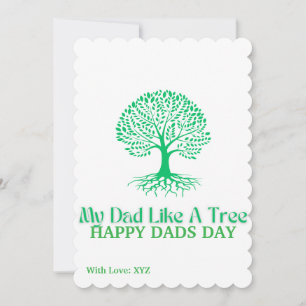 Festiva "MI PAPÁ ES COMO UN ÁRBOL" Tarjeta personalizada p