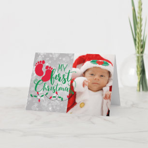 Festiva Mi primera tarjeta de Navidades fotográficos de Na