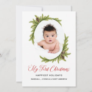Festiva Mi primera tarjeta navideña para festividad de beb