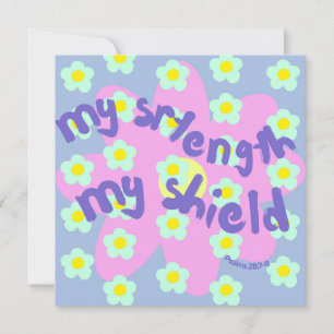 Festiva Mi tarjeta cristiana de estímulo de mi escudo