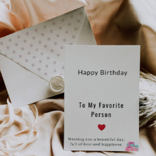 Festiva Mi tarjeta de cumpleaños de persona favorita