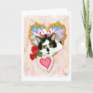 Festiva Mi tarjeta de felicitación de hadas del gato de la