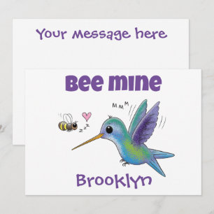 Festiva Mía abeja linda tarjeta del día de San Valentín co