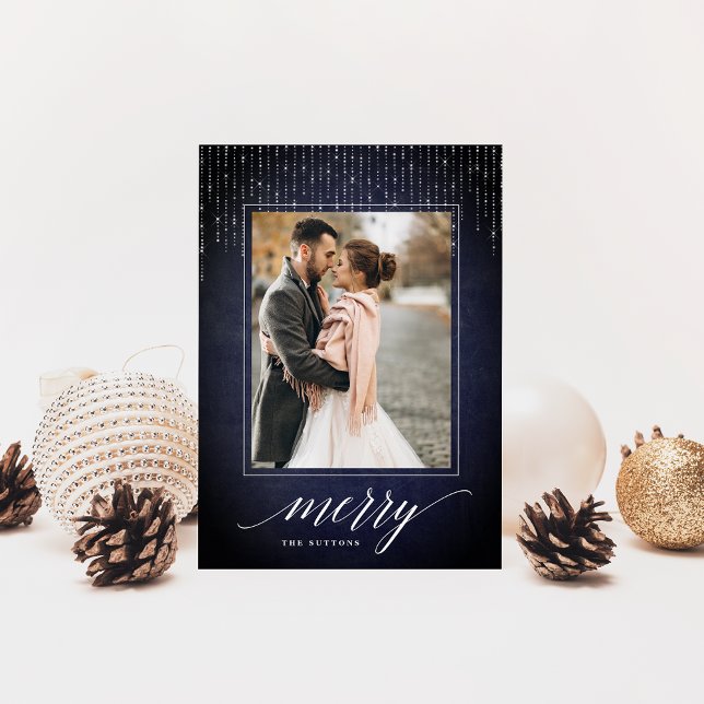 Festiva Midnight Garland | Tarjeta fotográfica de vacacion (Subido por el creador)