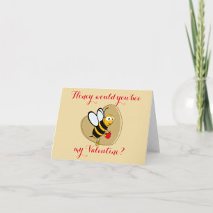 Festiva Miel, abeja mi tarjeta del día de San Valentín