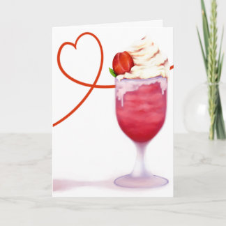 Festiva Milkshake de la tarjeta del día de San Valentín