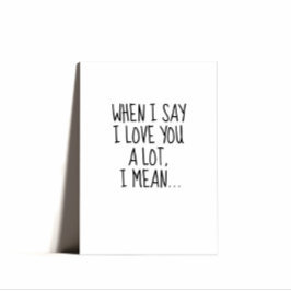 Festiva Mínimo Punny Te Amo Una Gran Tarjeta De San Valent