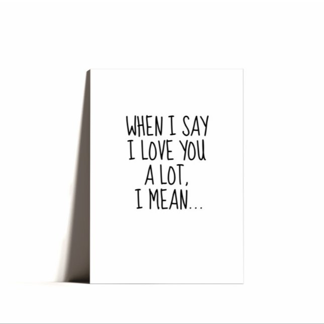 Festiva Mínimo Punny Te Amo Una Gran Tarjeta De San Valent (Subido por el creador)