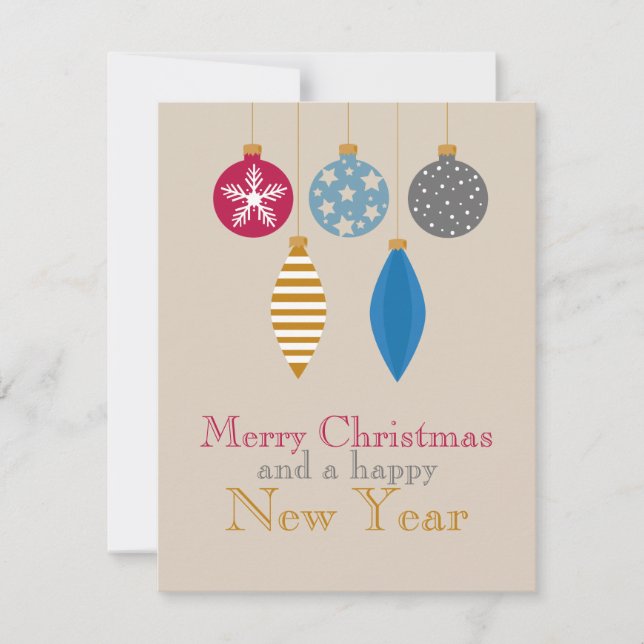 Festiva Moderna tarjeta de vacaciones de negocios simple M (Anverso)