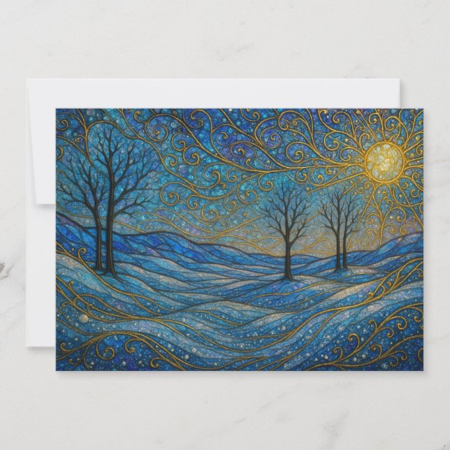 Festiva Moderna y elegante tarjeta de vacaciones única Boh (Anverso)