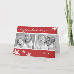 Festiva Moderno Snowflake 2 tarjeta de felicitación de vac
