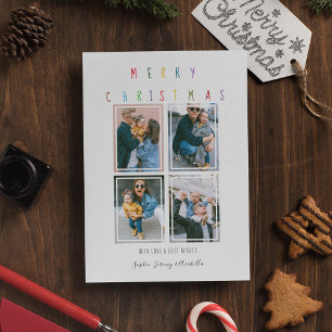 Festiva Moderno   Tarjeta de vacaciones de Navidades Colla