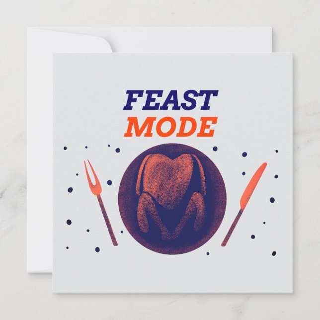 Festiva Modo de fiesta activado - Graciosa tarjeta de acci (Anverso)