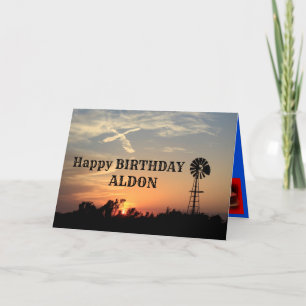 Festiva Molino de viento con una cruz en la tarjeta de fel