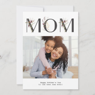 Festiva MOM   tarjeta moderna de la madre